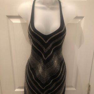 Black silk dress